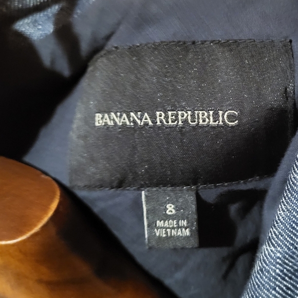 Banana Republic Women’s Linen One Button Blazer Chambray Blue Size 8 - Picture 6 of 7